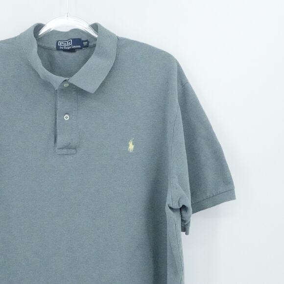 Polo Ralph Lauren Shirt Mens 3XB Gray Polo Short Sleeve Classic Fit Pony Preppy - Picture 5 of 14
